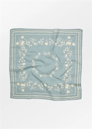 Vilde Cotta scarf Silver Blue Becksøndergaard 